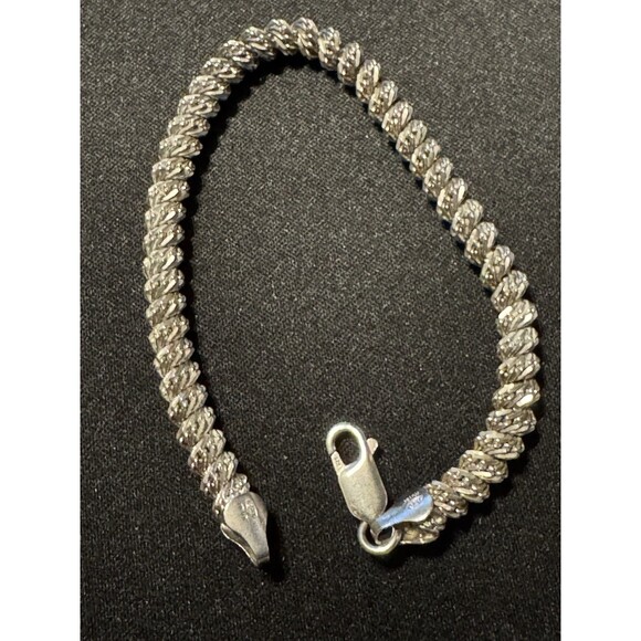 Milor Multi Strand Sterling Silver Yellow Rose Popcorn Bracelet - Italy 16Grams - Picture 1 of 4